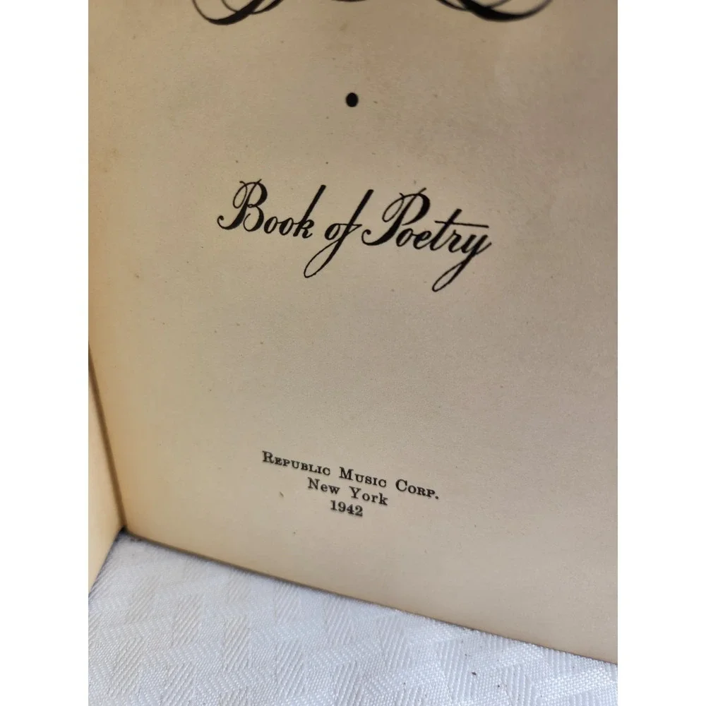 Sammy Kaye's Sunday Serenade Book of Poetry 1942 w/ Hand Written Poem